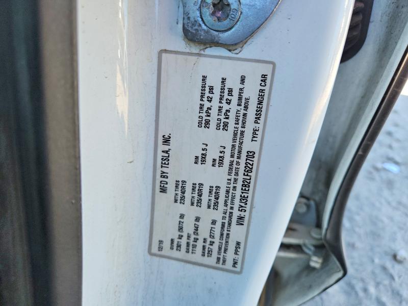 51126726 :رقم المزاد ، 5YJ3E1EB2LF622703 vin ، 2020 Tesla Model 3 مزاد بيع