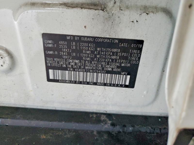 Продажа на аукционе авто 2019 Subaru Outback, vin: 4S4BSETC9K3294582, номер лота: 54297406