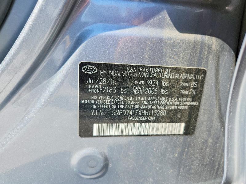Aukcja sprzedaży 2017 Hyundai Elantra, vin: 5NPD74LFXHH113280, numer aukcji: 53260376