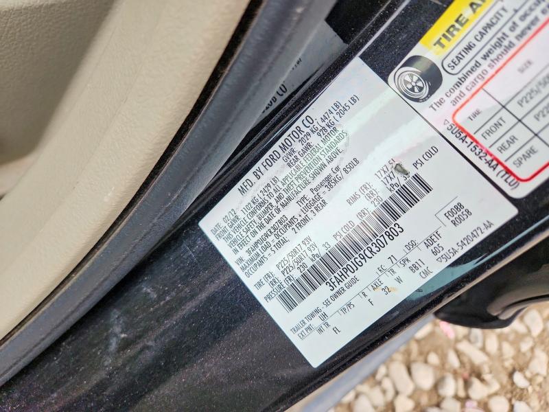 Продажа на аукционе авто 2012 Ford Fusion, vin: 3FAHP0JG9CR307803, номер лота: 53366116