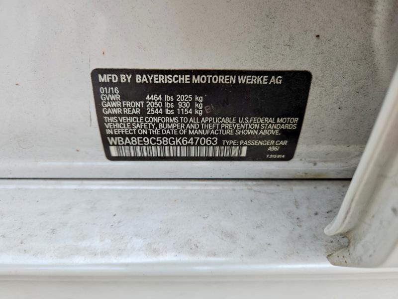 Продаж на аукціоні авто 2016 Bmw 328, vin: WBA8E9C58GK647063, номер лоту: 54907926