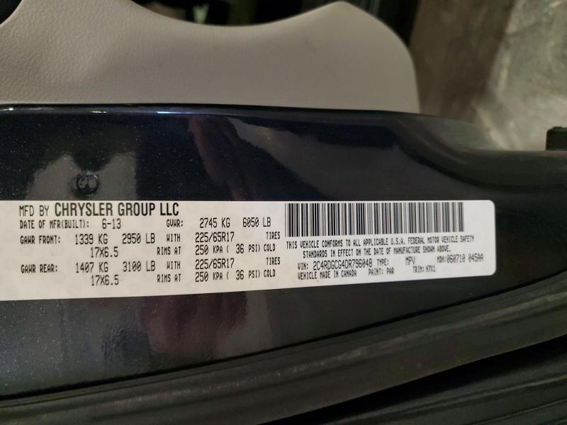 2013 Dodge Grand Caravan მანქანა იყიდება აუქციონზე, vin: 2C4RDGCG4DR796048, აუქციონის ნომერი: 55149156