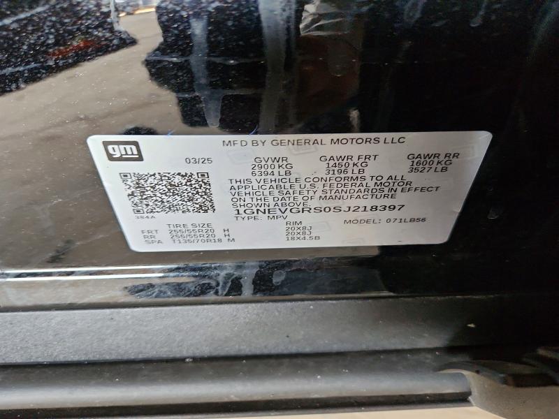 2025 Chevrolet Traverse მანქანა იყიდება აუქციონზე, vin: 1GNEVGRS0SJ218397, აუქციონის ნომერი: 51908256