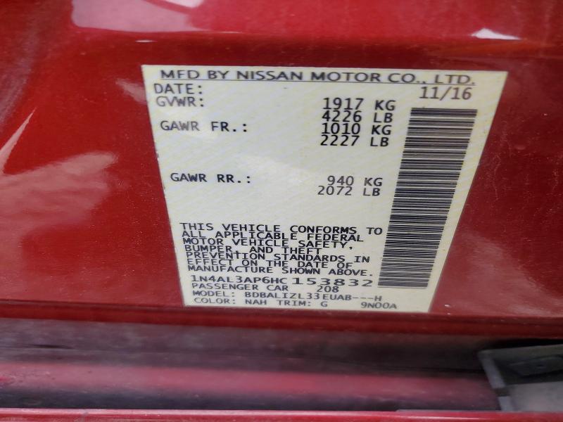 Aukcja sprzedaży 2017 Nissan Altima, vin: 1N4AL3AP6HC153832, numer aukcji: 52303206