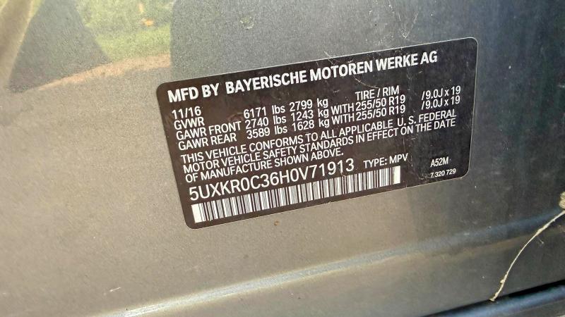 Продаж на аукціоні авто 2017 Bmw X5, vin: 5UXKR0C36H0V71913, номер лоту: 55984326