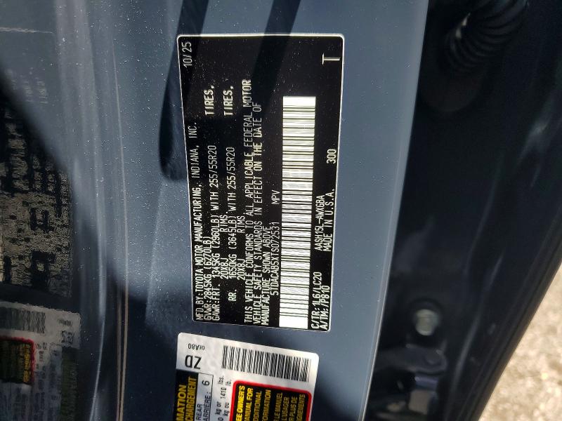 2026 Toyota Grand Highlander Hybrid მანქანა იყიდება აუქციონზე, vin: 5TDACAB5XTS072531, აუქციონის ნომერი: 52089226