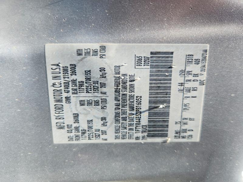 2002 Ford Ranger მანქანა იყიდება აუქციონზე, vin: 1FTYR44E52PB16052, აუქციონის ნომერი: 55382866