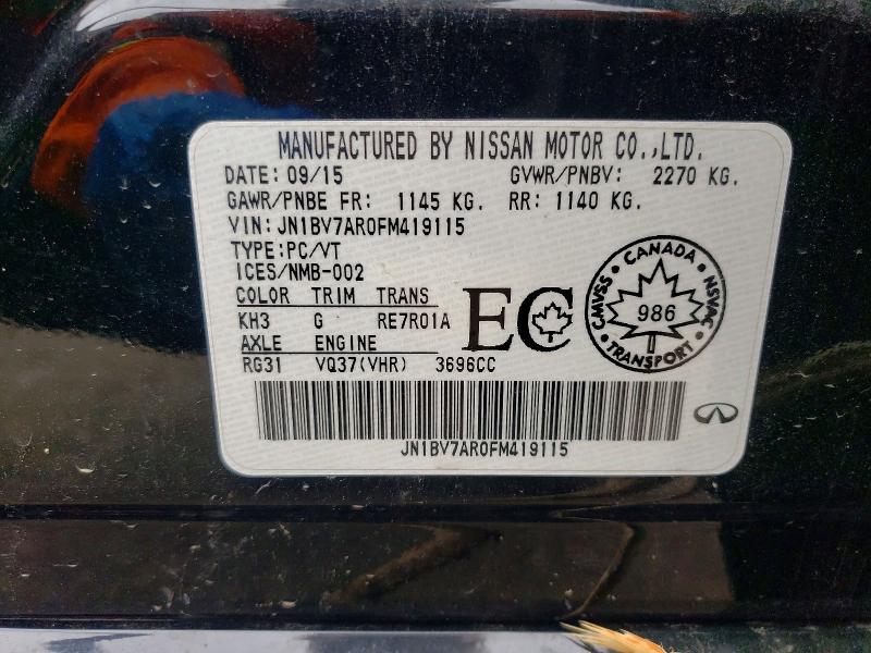 Продажа на аукционе авто 2015 Infiniti Q50, vin: JN1BV7AR0FM419115, номер лота: 48082486