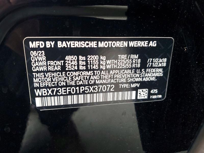 55546906 :رقم المزاد ، WBX73EF01P5X37072 vin ، 2023 Bmw X1 مزاد بيع