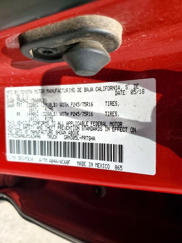Aukcja sprzedaży 2018 Toyota Tacoma, vin: 3TMCZ5AN0JM163496, numer aukcji: 53716396