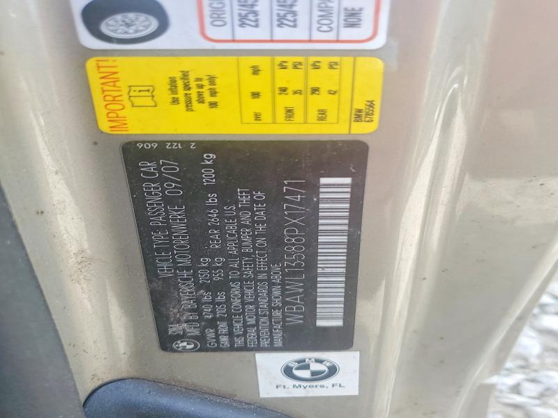 54596956 :رقم المزاد ، WBAWL13588PX17471 vin ، 2008 Bmw 328 مزاد بيع