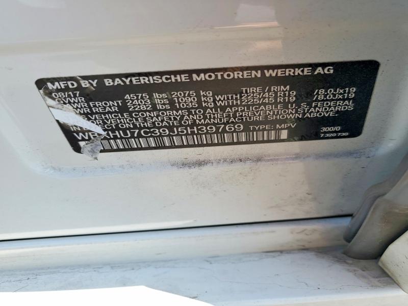 54664626 :رقم المزاد ، WBXHU7C39J5H39769 vin ، 2018 Bmw X1 مزاد بيع