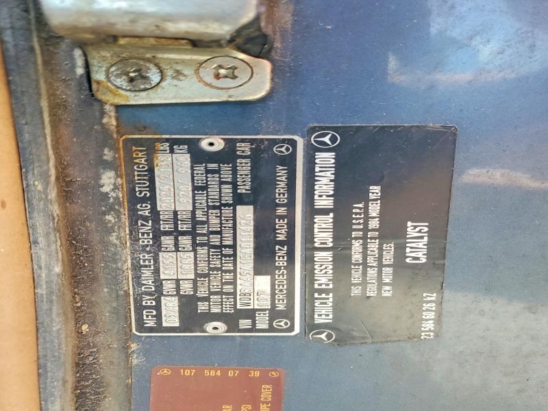 54853386 :رقم المزاد ، WDBBA45A1EA011426 vin ، 1984 Mercedes-benz 380 مزاد بيع
