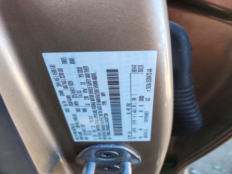 52999936 :رقم المزاد ، 1FMCU9G62LUA30738 vin ، 2020 Ford Escape مزاد بيع