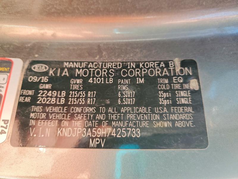Aukcja sprzedaży 2017 Kia Soul, vin: KNDJP3A59H7425733, numer aukcji: 53545596