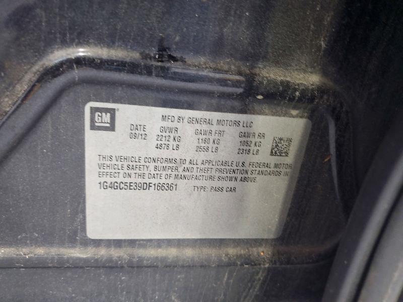 Продаж на аукціоні авто 2013 Buick Lacrosse, vin: 1G4GC5E39DF166361, номер лоту: 54276836
