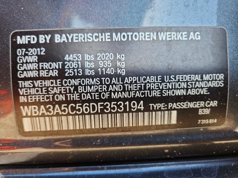Продажа на аукционе авто 2013 Bmw 328, vin: WBA3A5C56DF353194, номер лота: 52466516