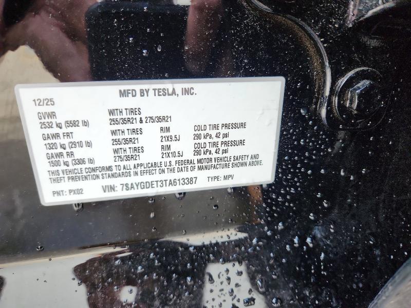 Продажа на аукционе авто 2026 Tesla Model Y, vin: 7SAYGDET3TA613387, номер лота: 52205556