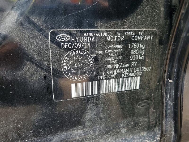 Продаж на аукціоні авто 2015 Hyundai Elantra, vin: KMHDH4AH1FU413502, номер лоту: 54513766