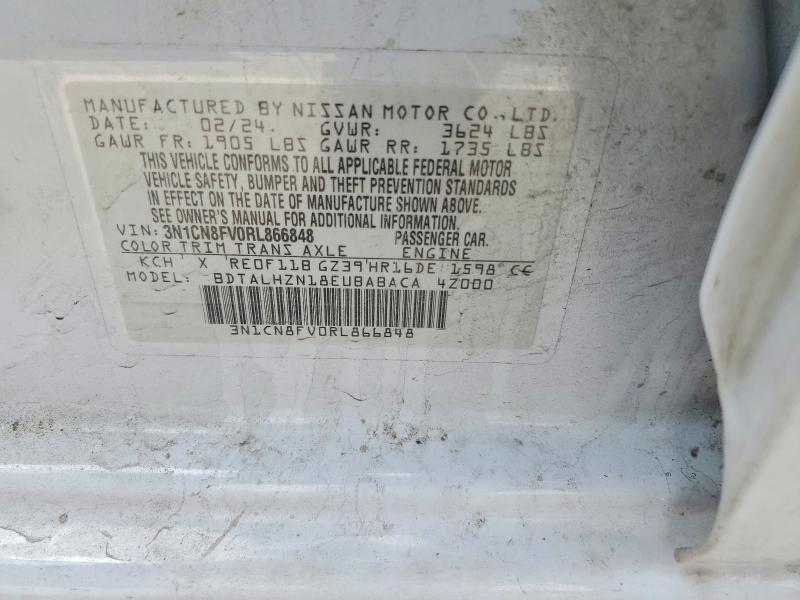 Продажа на аукционе авто 2024 Nissan Versa, vin: 3N1CN8FV0RL866848, номер лота: 52186696
