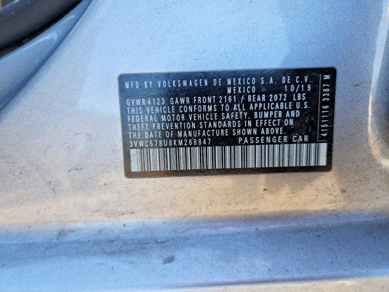 Aukcja sprzedaży 2019 Volkswagen Jetta, vin: 3VWC57BU8KM268847, numer aukcji: 52225406