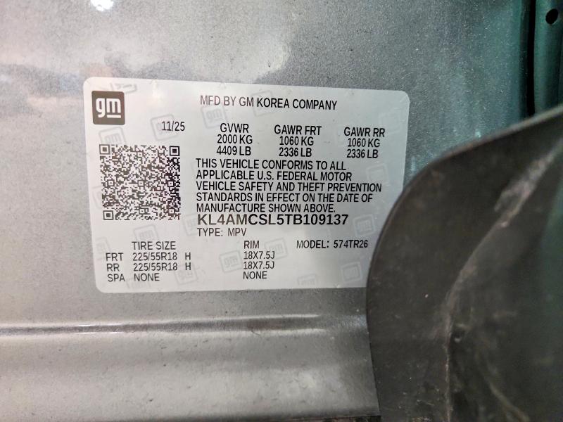 54156586 :رقم المزاد ، KL4AMCSL5TB109137 vin ، 2026 Buick Encore Gx مزاد بيع