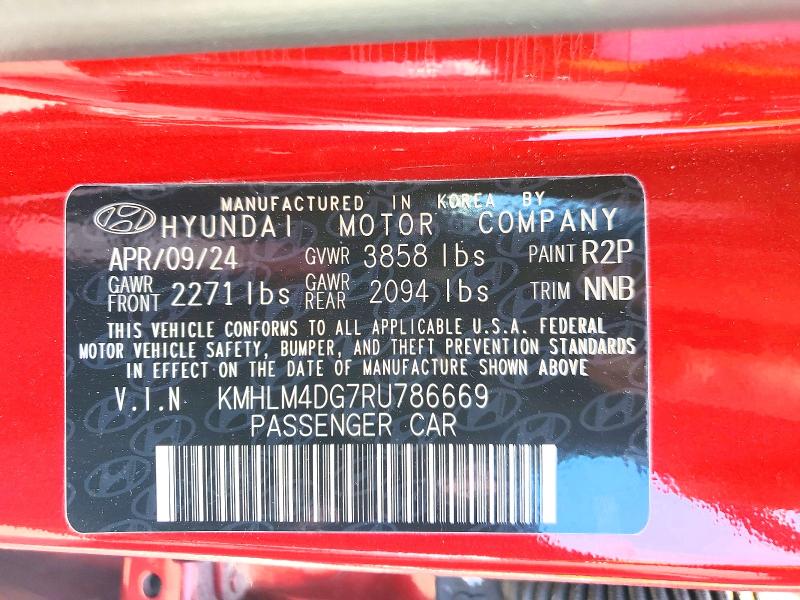 Aukcja sprzedaży 2024 Hyundai Elantra, vin: KMHLM4DG7RU786669, numer aukcji: 53566276