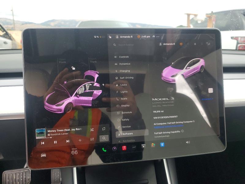 55176266 :رقم المزاد ، 5YJ3E1EB1LF668197 vin ، 2020 Tesla Model 3 مزاد بيع