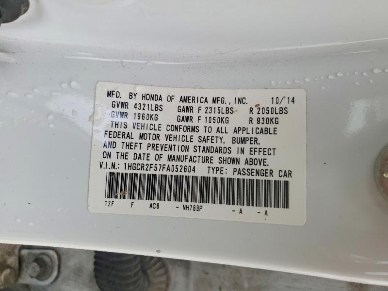 Продажа на аукционе авто 2015 Honda Accord, vin: 1HGCR2F57FA052604, номер лота: 54808356