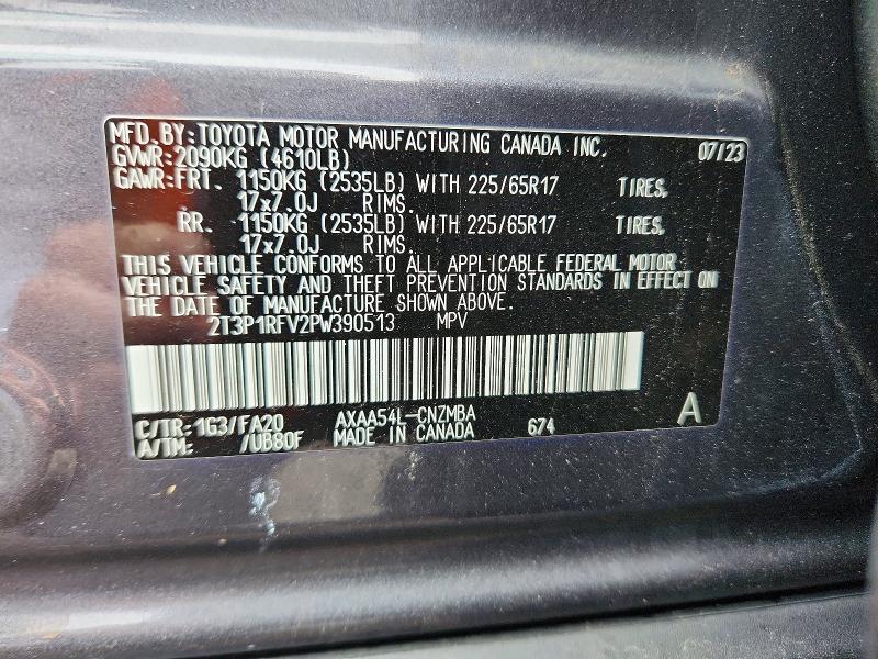 Aukcja sprzedaży 2023 Toyota Rav4, vin: 2T3P1RFV2PW390513, numer aukcji: 52457926
