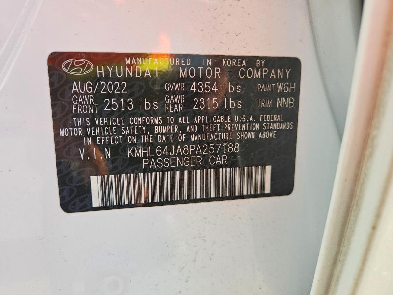 Продаж на аукціоні авто 2023 Hyundai Sonata, vin: KMHL64JA8PA257188, номер лоту: 51682566