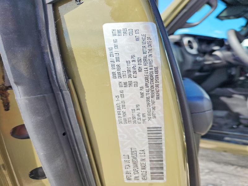 Aukcja sprzedaży 2025 Jeep Wrangler, vin: 1C4PJXAN9SW532877, numer aukcji: 54289746