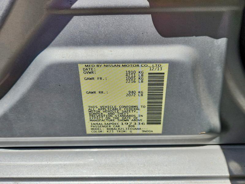 Aukcja sprzedaży 2014 Nissan Altima, vin: 1N4AL3AP0EC197336, numer aukcji: 52467926