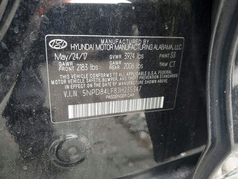 Продаж на аукціоні авто 2018 Hyundai Elantra, vin: 5NPD84LF8JH235347, номер лоту: 52759146