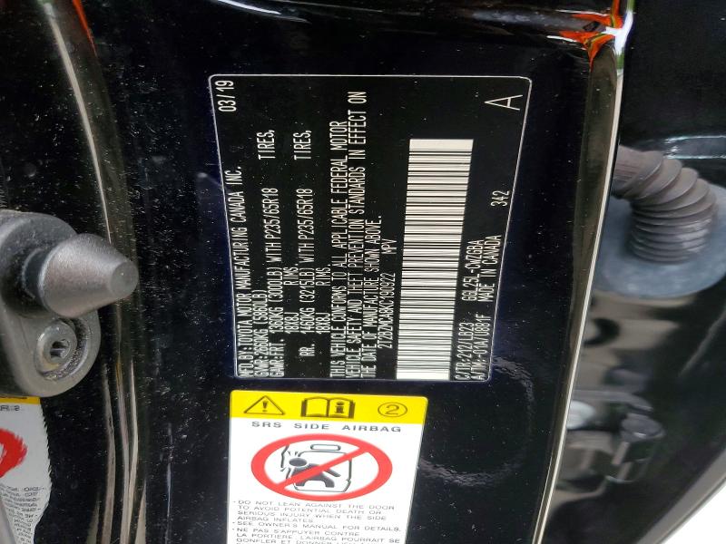 Продаж на аукціоні авто 2019 Lexus Rx 350, vin: 2T2BZMCA8KC190922, номер лоту: 55020726