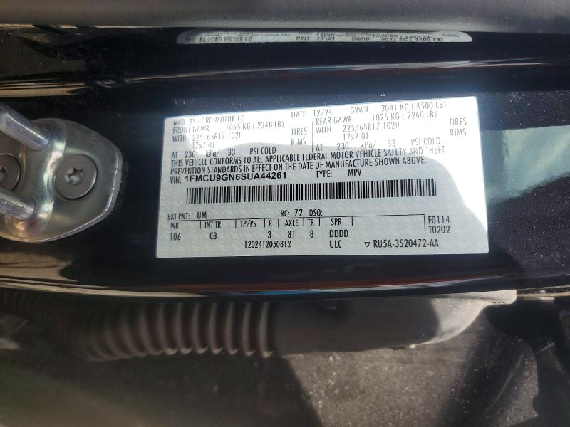 Продажа на аукционе авто 2025 Ford Escape, vin: 1FMCU9GN6SUA44261, номер лота: 55038136