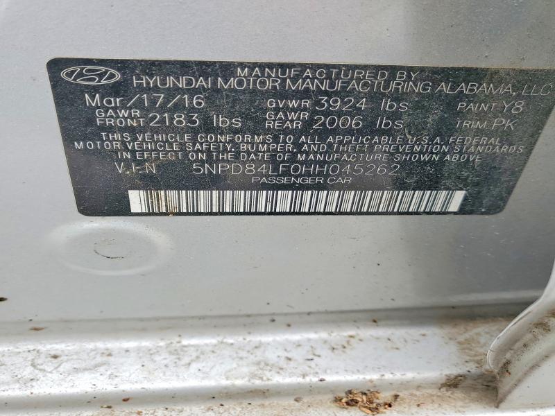Aukcja sprzedaży 2017 Hyundai Elantra, vin: 5NPD84LF0HH045262, numer aukcji: 54350576