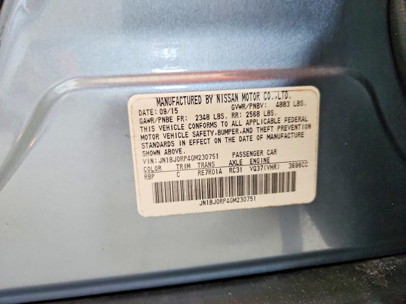 55507826 :رقم المزاد ، JN1BJ0RP4GM230751 vin ، 2016 Infiniti Qx50 مزاد بيع