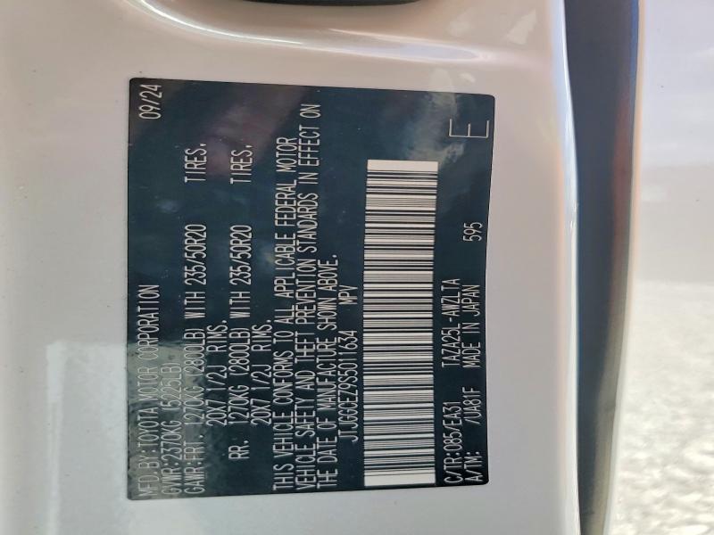 2025 Lexus Nx მანქანა იყიდება აუქციონზე, vin: JTJGGCEZ9S5011634, აუქციონის ნომერი: 55332116