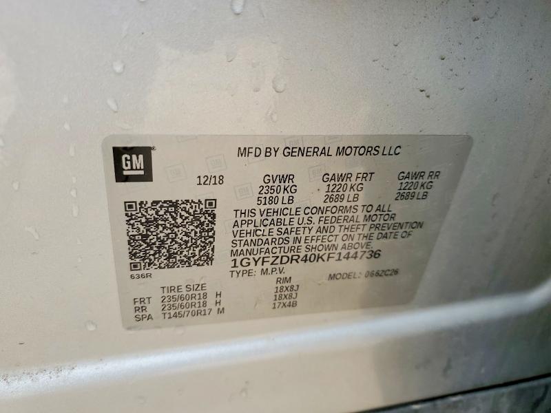 Продажа на аукционе авто 2019 Cadillac Xt4, vin: 1GYFZDR40KF144736, номер лота: 53363376