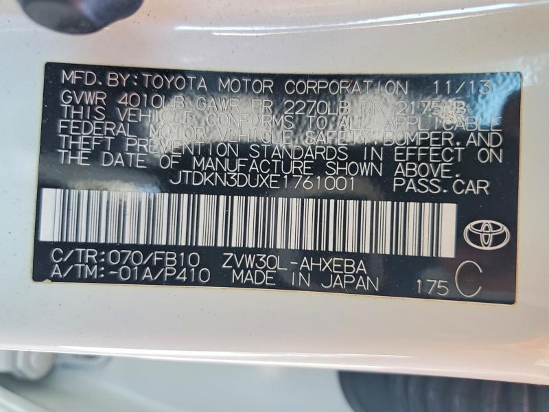 Продаж на аукціоні авто 2014 Toyota Prius, vin: JTDKN3DUXE1761001, номер лоту: 54023256