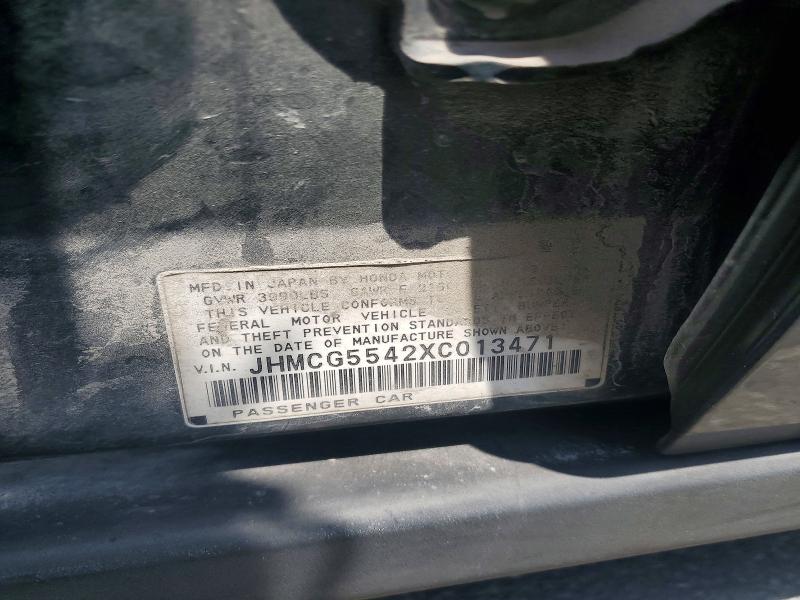 1999 Honda Accord მანქანა იყიდება აუქციონზე, vin: JHMCG5542XC013471, აუქციონის ნომერი: 41629476