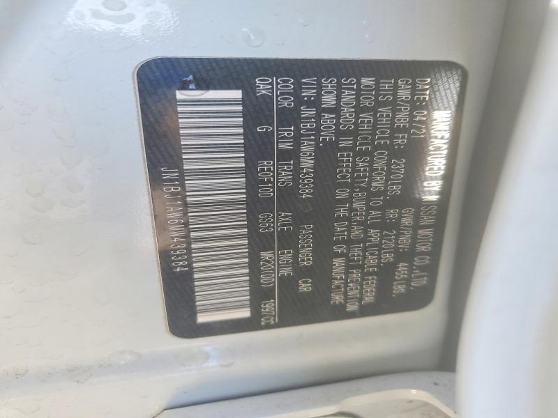 Продаж на аукціоні авто 2021 Nissan Rogue Sport, vin: JN1BJ1AW6MW439384, номер лоту: 52310246