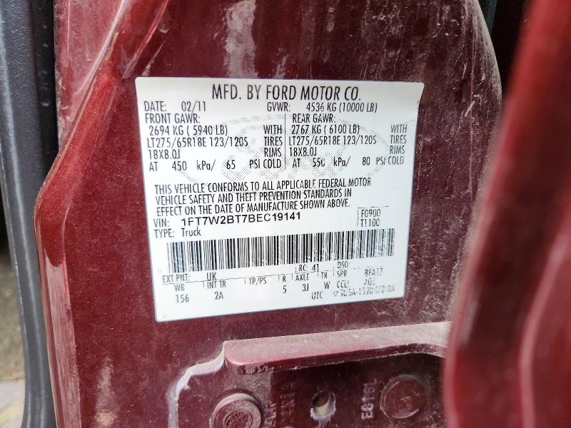 Продажа на аукционе авто 2011 Ford F250, vin: 1FT7W2BT7BEC19141, номер лота: 54123446