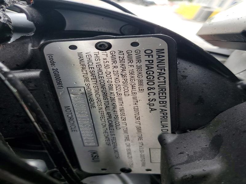 Продажа на аукционе авто 2021 Aprilia Tuono, vin: ZD4KSUE03MS000219, номер лота: 54612936
