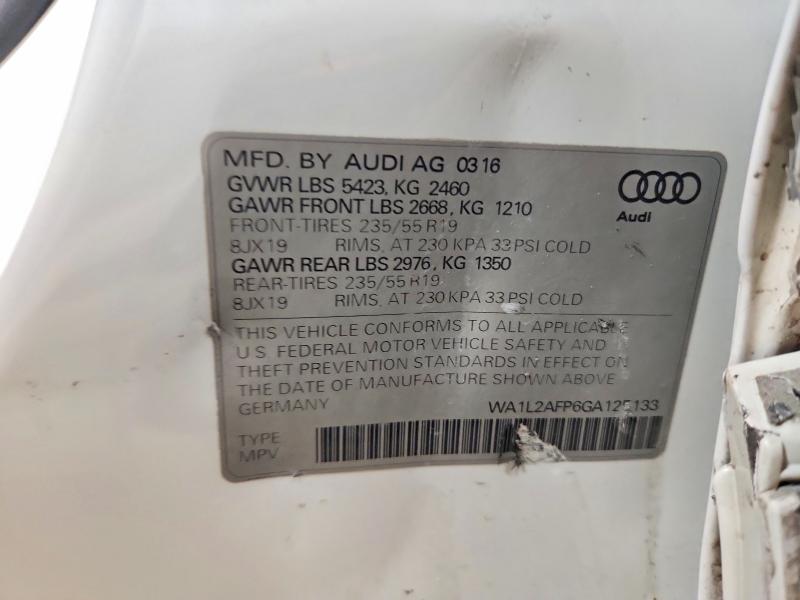 Продажа на аукционе авто 2016 Audi Q5, vin: WA1L2AFP6GA125133, номер лота: 53559496