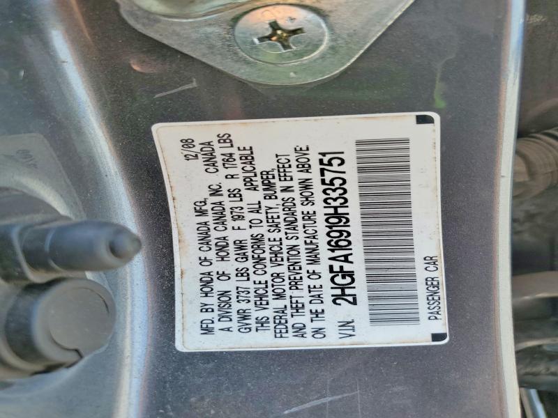 55189586 :رقم المزاد ، 2HGFA16919H335751 vin ، 2009 Honda Civic مزاد بيع
