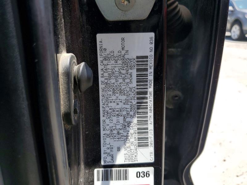 55430566 :رقم المزاد ، 3TMJU4GN1AM109132 vin ، 2010 Toyota Tacoma مزاد بيع