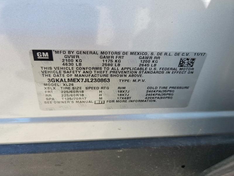 Продажа на аукционе авто 2018 Gmc Terrain, vin: 3GKALMEX7JL230863, номер лота: 53115976