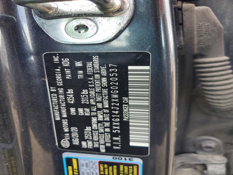 Aukcja sprzedaży 2021 Kia K5, vin: 5XXG14J2XMG020537, numer aukcji: 52000806